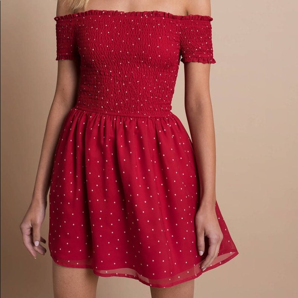 Tobi Dresses & Skirts - SMALL POLKA DOT SKATER DRESS BY TOBI